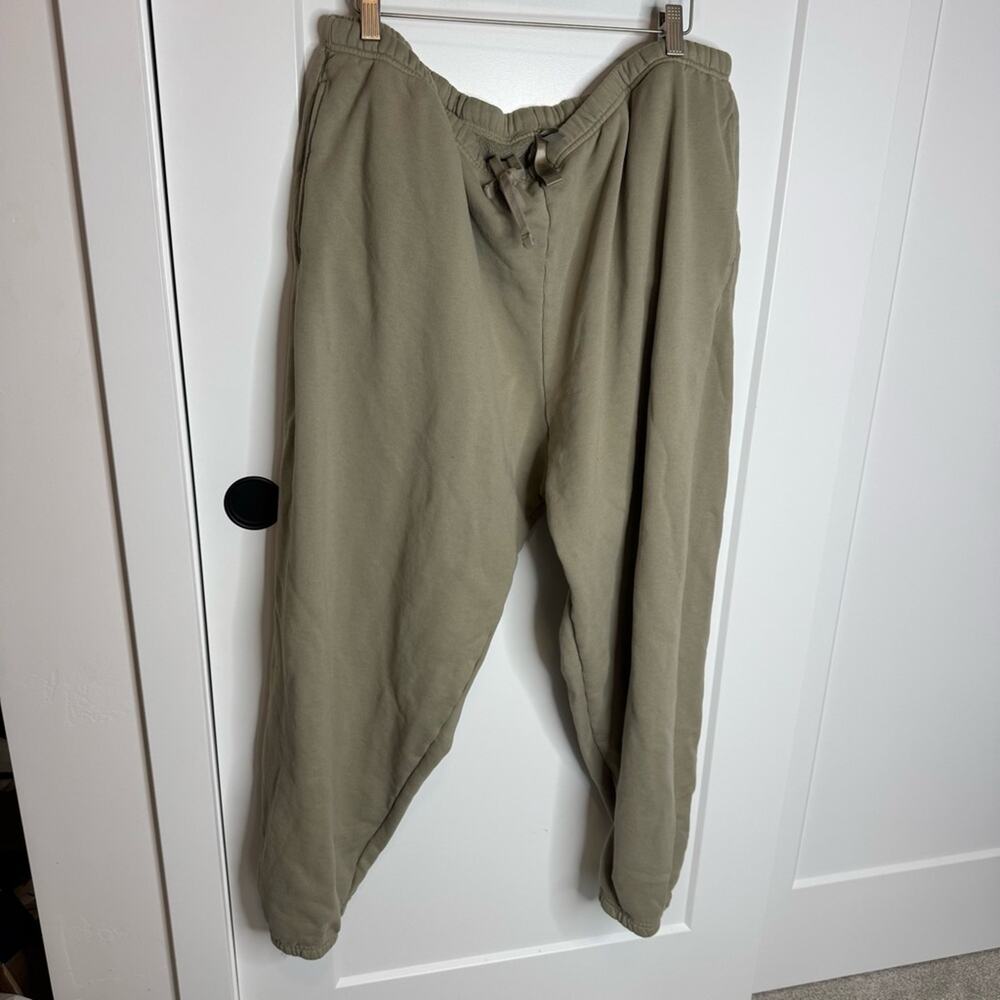 Skims Cotton Fleece Classic Jogger Boyfriend Sweatpants Lounge Green Size 4X